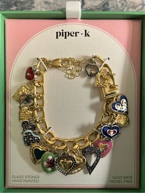 Piper K Viral Heart Charm Bracelet